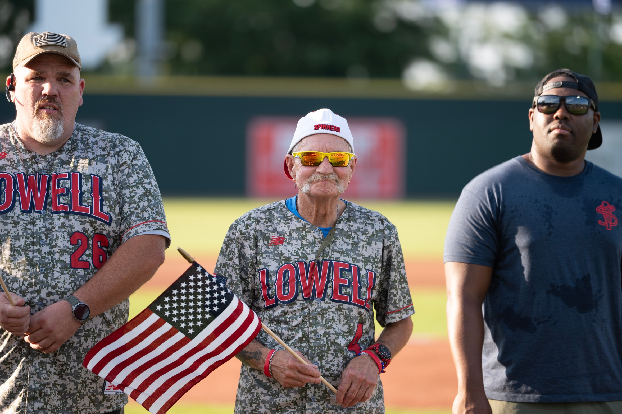 Veterans honored on the field at LeLacheur Park